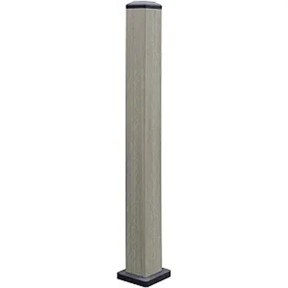 Ultra Shield 3.7 in. x 3.7 in. x 3.5 ft. Roman Antique Composite Hemispheres 3.5 ft. Post Kit