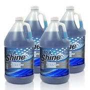 Ultra Shine 3X Platinum Dishwashing Liquid, Grease Remover, 4 Pack, 1 gal, Blue
