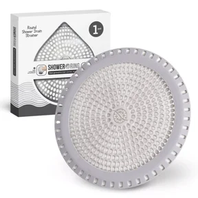 Ultra Showerring, The Ultimate Shower Stall Drain Protector/Hair Catcher - Gray