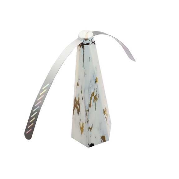 Ultra-Silent Fly Repellent Fan (2-Blade), Automatic Insect Deterrent For Tabletop, Battery/Usb Powered, For Outdoor Picnic Bbq, 9X27Cm