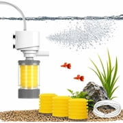 Ultra Silent Small Fish Tank Filter with 15 kPa Suction Power, 4 Stage Filtration System, Aquarium Silent Motorized Filter, Aquarium Filters for Freshwater SaltwaterSingle layer-15cmQ