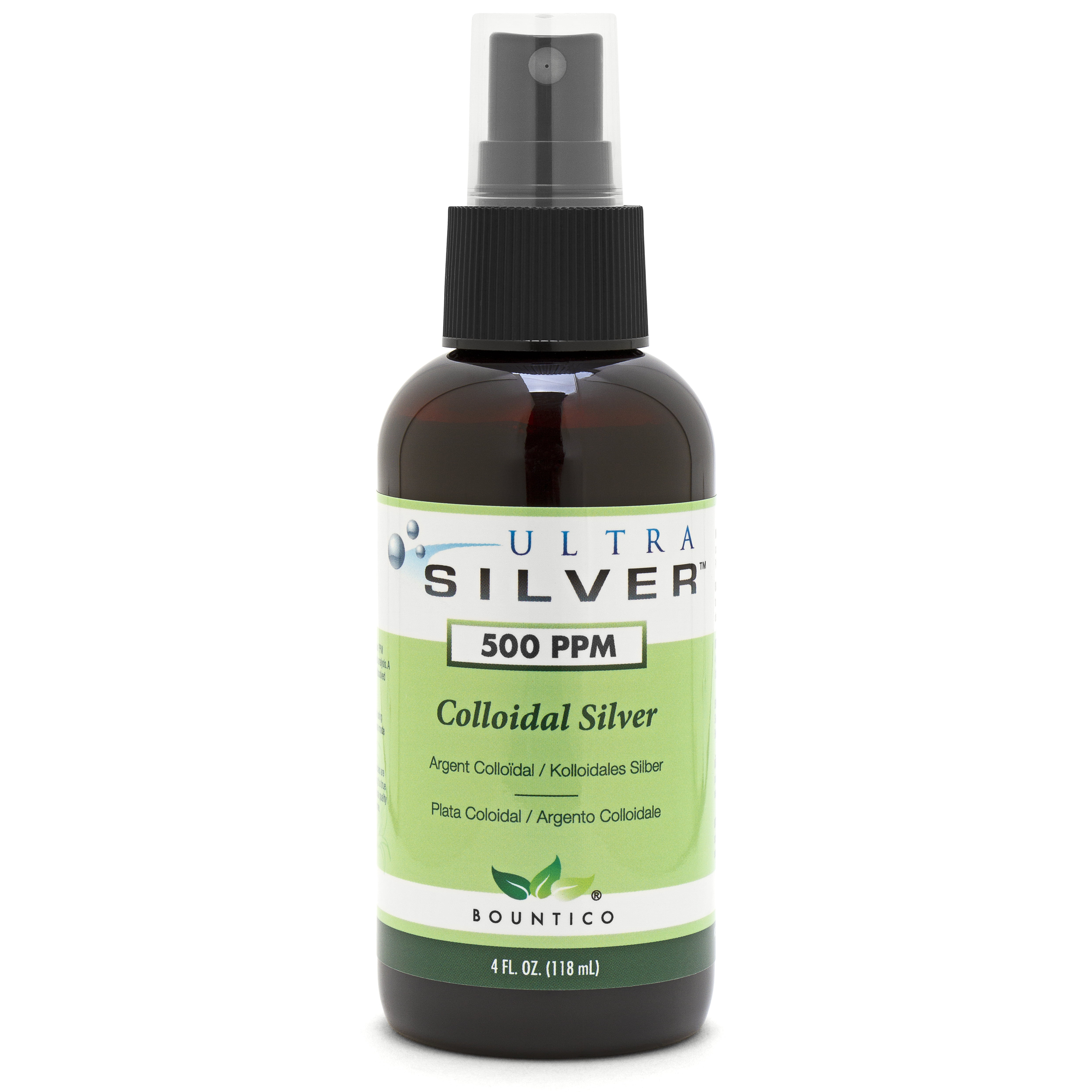 Ultra Silver Colloidal Silver 500 PPM 4 Ounce Fine Mist Spray