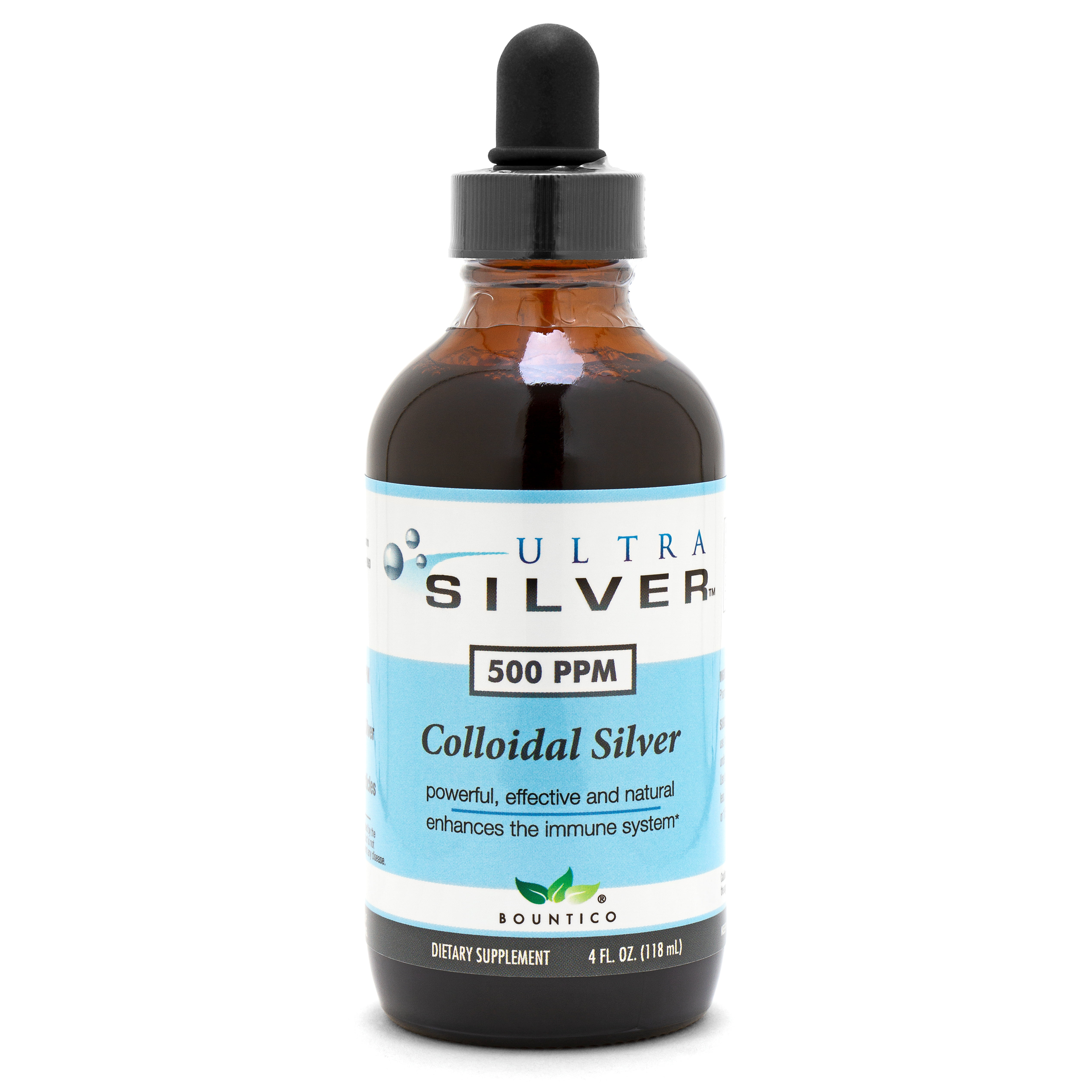 Ultra Silver® Colloidal Silver 500 PPM 4 Oz (118mL) Mineral Supplement True Colloidal