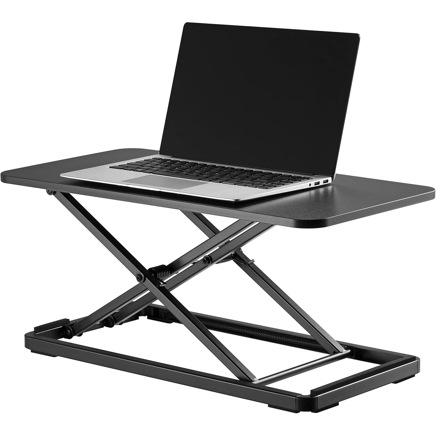 Ultra Slim 24" Laptop, Keyboard and Mouse Stand | Sit Stand Adjustable Riser for Standing Desks | Lifts Up to 15.6 inches in Height | 5 Height Levels Riser