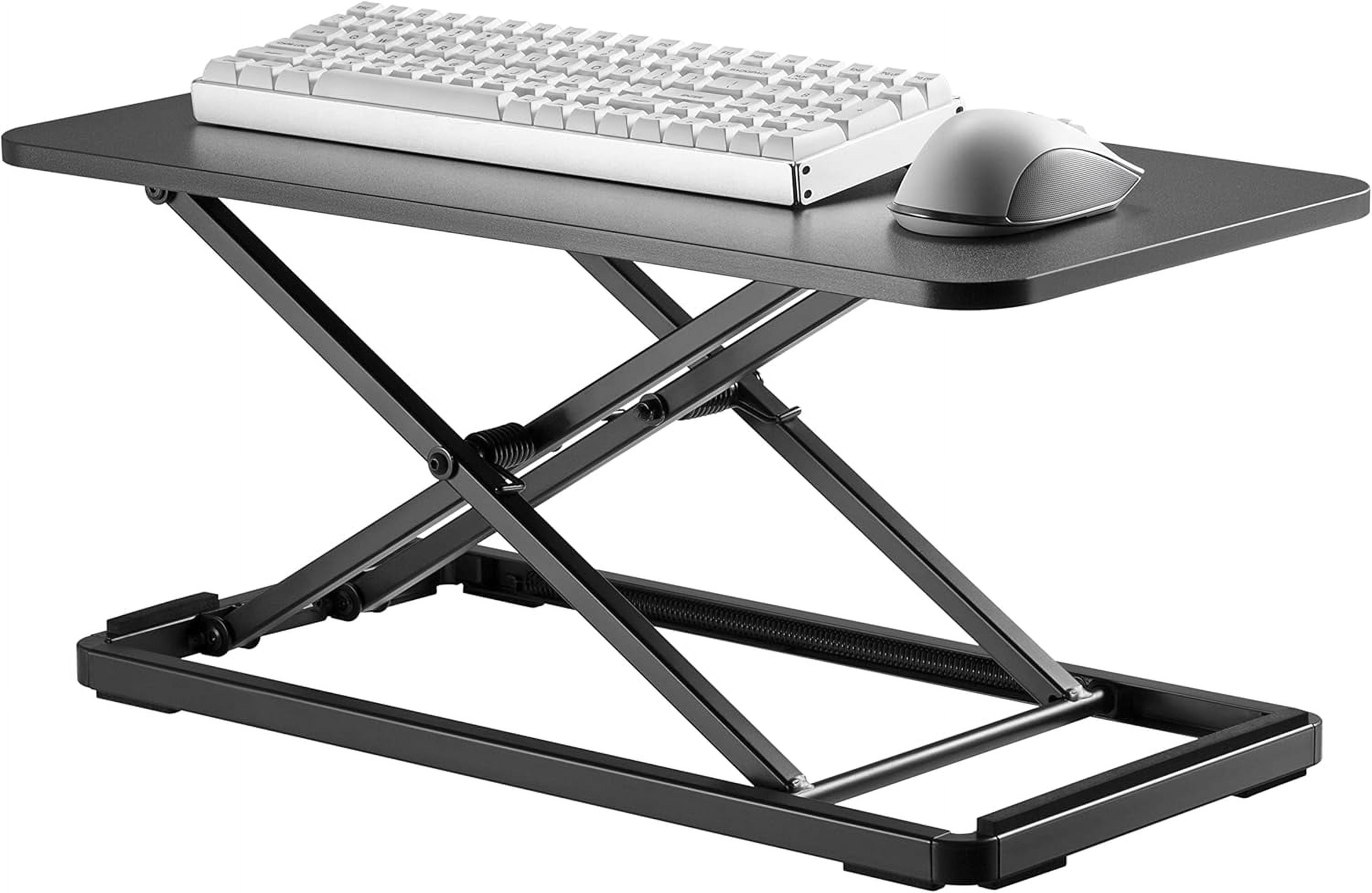 Ultra Slim 24" Laptop, Keyboard and Mouse Stand | Sit Stand Adjustable Riser for Standing Desks | Lifts Up to 15.6 Inches | 5 Height Levels