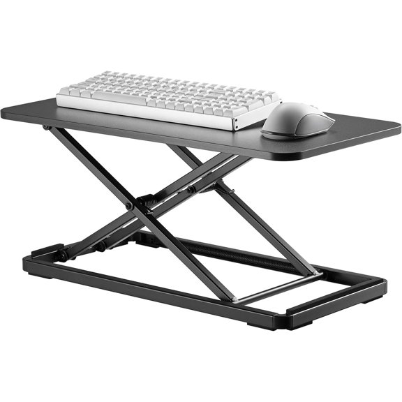 Ultra Slim 24" Laptop, Keyboard and Mouse Stand | Sit Stand Adjustable Riser for Standing Desks | Lifts Up to 15.6 Inches | 5 Height Levels