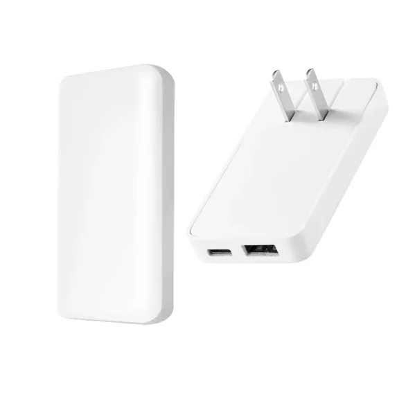 Ultra-Slim 30W USB-C & USB-A Dual-Port Fast Charger 2-Pack
