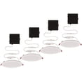 thumbnail image 1 of Ultra Slim 6 in. Color Selectable New Construction and Remodel Canless Recessed Integrated LED Kit (4-Pack), 1 of 4
