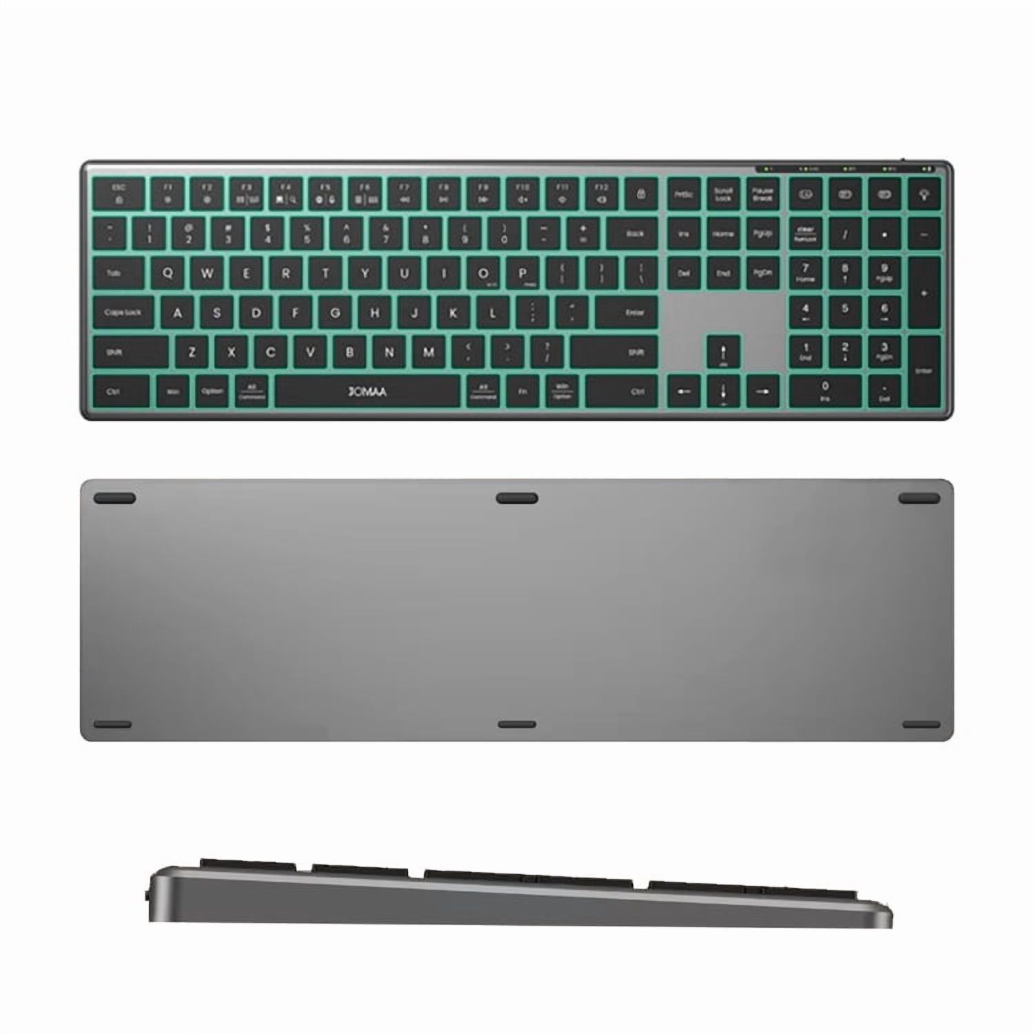 Ultra-Slim Aluminum Alloy Business Keyboard, RGB Backlit, Quiet Silent ...