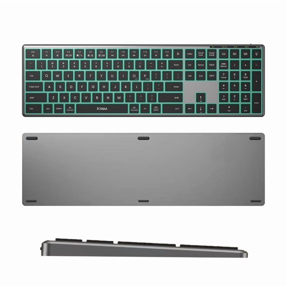 Windows Keyboard Metal Ultra-Slim Aluminum Alloy Business Keyboard, RGB Backlit, Quiet Silent ...