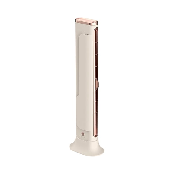 Ultra-Slim Bladeless Tower Fan with Rose Gold Trim Rechargeable Portable Air Circulator for Desktop Wall Mount 38.5cm (15.2 Inch)