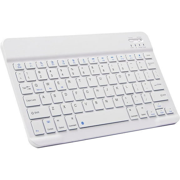 Ultra-Slim Bluetooth Keyboard Portable Mini Wireless Keyboard Rechargeable for Apple iPad iPhone Samsung Tablet Phone Smartphone iOS Android Windows (10 inch Black)