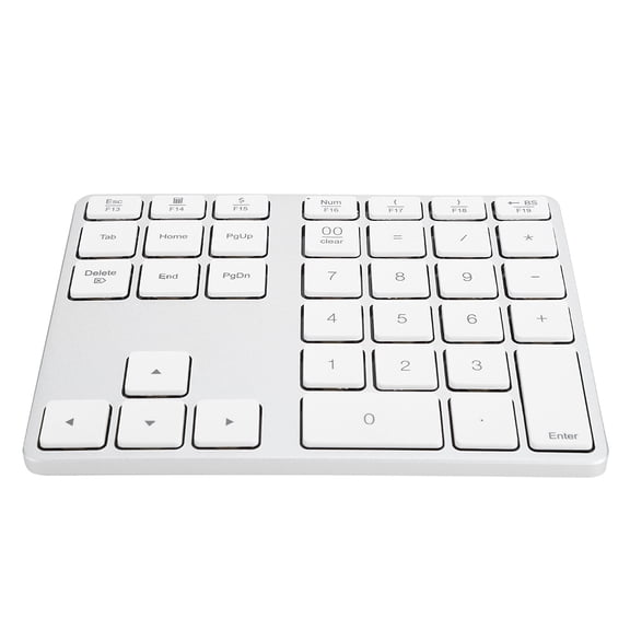 Ultra-Slim Bluetooth Numeric Keypad, Aluminum Alloy Wireless Mini Keyboard for Laptop and Desktop