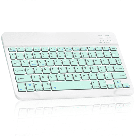 Ultra-Slim Bluetooth rechargeable Keyboard for Allview V4 Viper Pro and all Bluetooth Enabled iPads, iPhones, Android Tablets, Smartphones, Windows pc - Teal