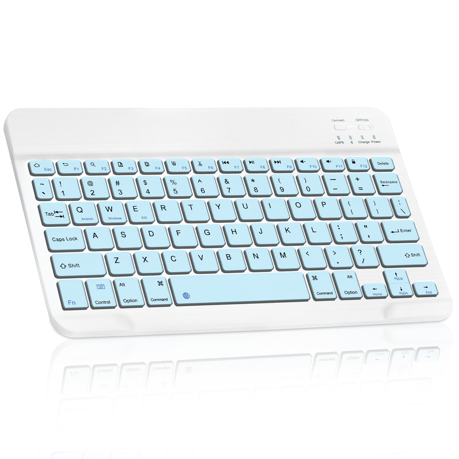 Ultra-Slim Bluetooth rechargeable Keyboard for Fire HD 10 Tablet and all Bluetooth Enabled iPads ...