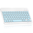 thumbnail image 1 of Ultra-Slim Bluetooth rechargeable Keyboard for MatePad Pro 10.8 5G (2019) and all Bluetooth Enabled iPads, iPhones, Android Tablets, Smartphones, Windows pc - Sky Blue, 1 of 5