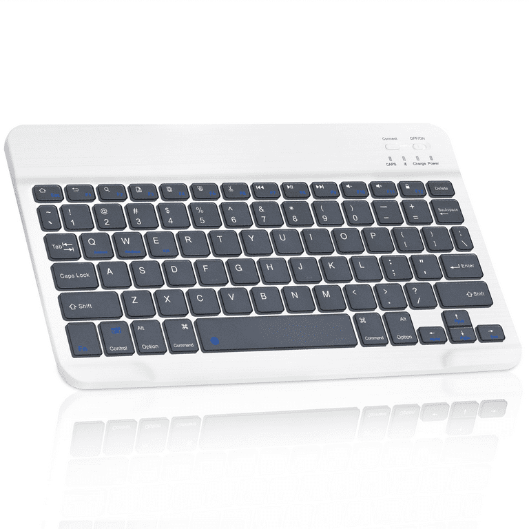 Ultra-Slim Bluetooth rechargeable Keyboard for Oppo Find X3 Neo and all  Bluetooth Enabled iPads, iPhones, Android Tablets, Smartphones, Windows pc  - Shadow Grey 