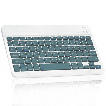 Ultra-Slim Bluetooth rechargeable Keyboard for Tecno Pouvoir 4 and all Bluetooth Enabled iPads, iPhones, Android Tablets, Smartphones, Windows pc -Pine Green