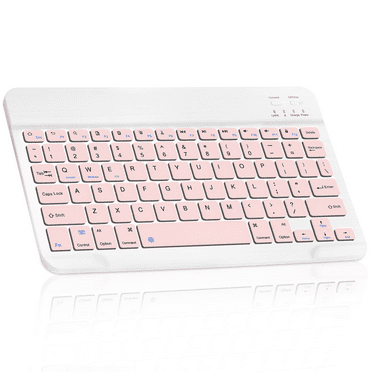 Ultra-Slim Bluetooth rechargeable Keyboard for Tecno Spark Go 2020 and all Bluetooth Enabled iPads, iPhones, Android Tablets, Smartphones, Windows pc - Flamingo Pink