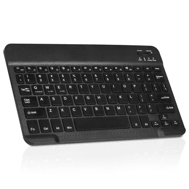 Ultra-Slim Bluetooth rechargeable Keyboard for nubia Z40 Pro and all Bluetooth Enabled iPads, iPhones, Android Tablets, Smartphones, Windows pc - Onyx Black