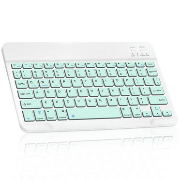 Ultra-Slim Bluetooth rechargeable Keyboard for Oppo A35 and all Bluetooth Enabled iPads, iPhones, Android Tablets, Smartphones, Windows pc - Teal