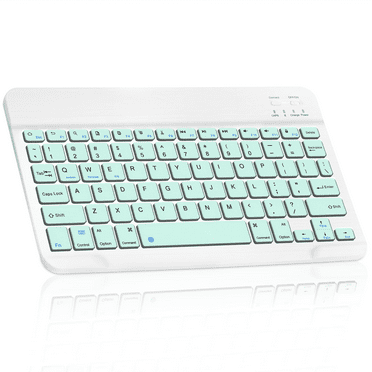 Ultra-Slim Bluetooth rechargeable Keyboard for P40 Pro and all Bluetooth Enabled iPads, iPhones, Android Tablets, Smartphones, Windows pc - Teal