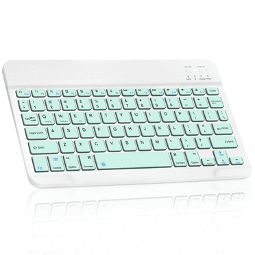 Ultra-Slim Bluetooth rechargeable Keyboard for Realme Pad and all Bluetooth Enabled iPads, iPhones, Android Tablets, Smartphones, Windows pc - Teal