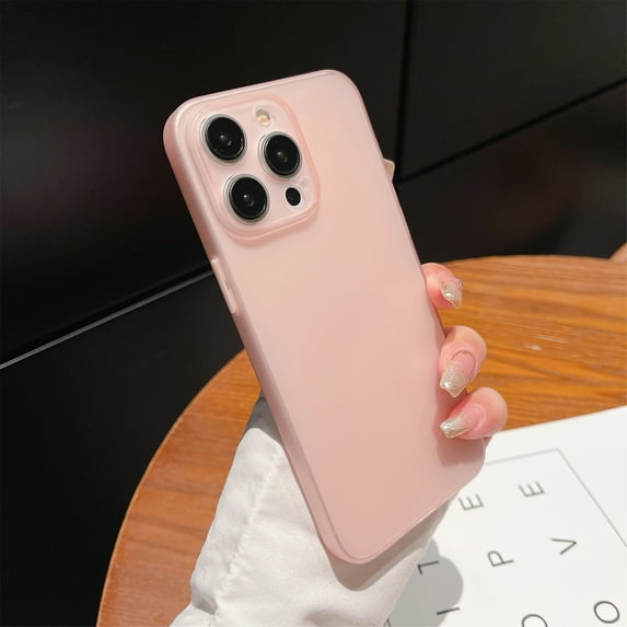 Ultra Slim Case for Apple iPhone 15 Plus, Thin Soft TPU Matte Back Cover Anti-Scratch Bumper Rugged Minimalist Translucent Phone Case for iPhone 15 Plus, Pink