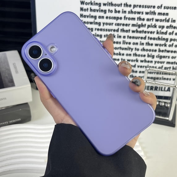 Ultra Slim Case for Apple iPhone 16 Plus, Thin Soft TPU Matte Back Cover Anti-Scratch Bumper Rugged Minimalist Translucent Phone Case for iPhone 16 Plus, Darkpurple