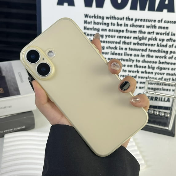 Ultra Slim Case for Apple iPhone 16 Plus, Thin Soft TPU Matte Back Cover Anti-Scratch Bumper Rugged Minimalist Translucent Phone Case for iPhone 16 Plus, Gold