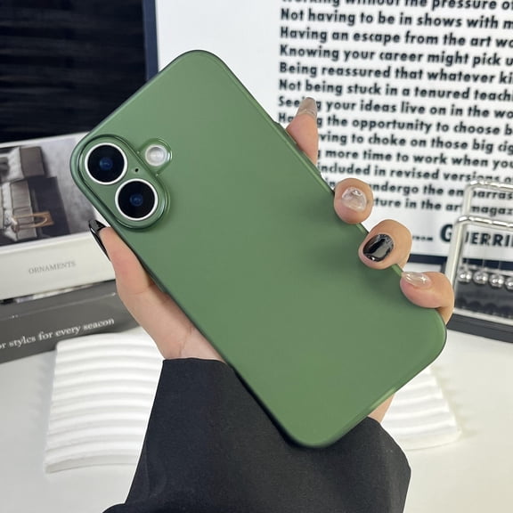 Ultra Slim Case for Apple iPhone 16 Plus, Thin Soft TPU Matte Back Cover Anti-Scratch Bumper Rugged Minimalist Translucent Phone Case for iPhone 16 Plus, Green