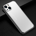 thumbnail image 1 of Ultra Slim Case for iPhone 13, Military Grade Aluminum Back Soft Silicone Shockproof Non-Fingerprints Case with Metal Lens Protection Matte Thin Fit Protective Cover for iPhone 13,Silver, 1 of 5