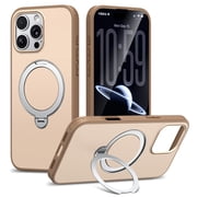 Ultra Slim Case for iPhone 16 Pro Max, Compatible with MagSafe, 360  Rotating Ring Kickstand TPU + PC Hybrid Drop Protective Lightweight Design Phone Cover for iPhone 16 Pro Max, Khaki