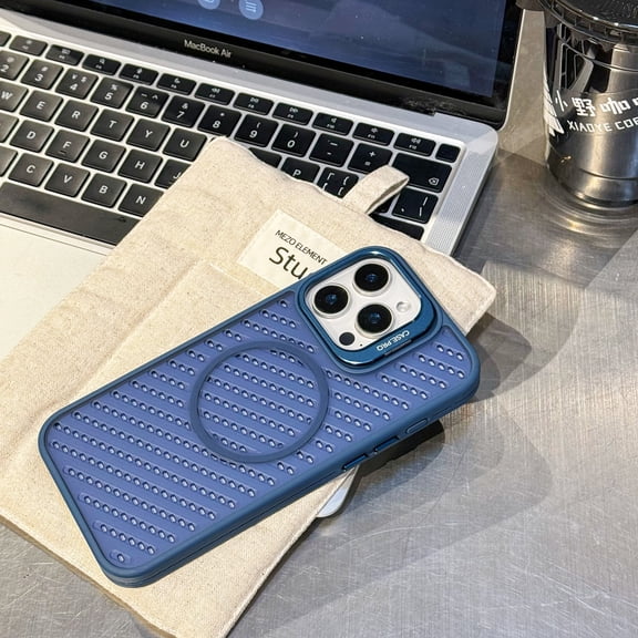 Ultra Slim Case for iPhone 16 Pro, TPU+PC Material, Heat Dissipation, Compatible with MagSafe, Lightweight Drop Protective Cover with Camera Frame Bracket for iPhone 16 Pro, Blue