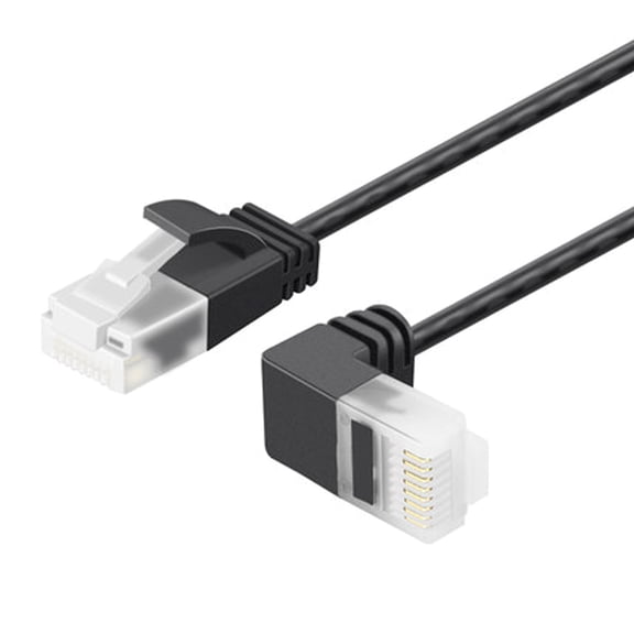 Ultra Slim Cat6 Ethernet Cable RJ45 4 Angles UTP Cable Cord 90 Degree Cat6A Cables for Laptop Router 2M