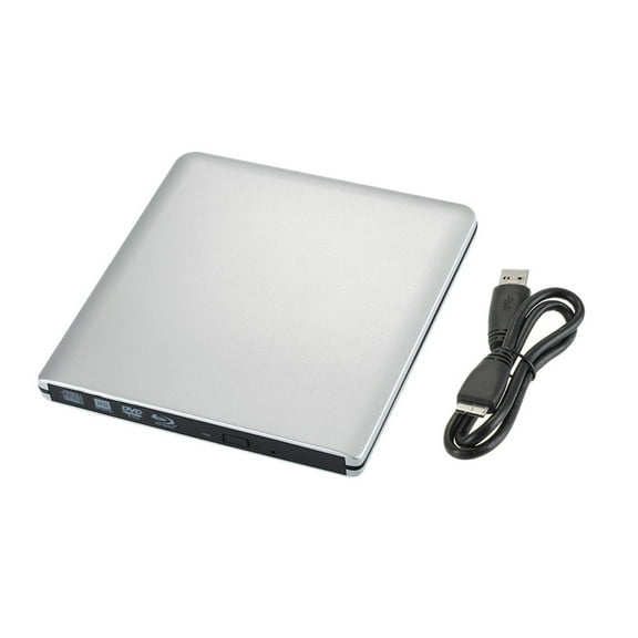 Ultra-Slim External Optical Drive with 4K Blu-Ray Burning, USB 3.0, DVD Play, 3D Blu-Ray R/W ,High-Resolution