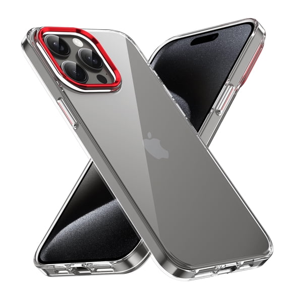 Ultra Slim Fit Phone Case for Apple iPhone 14 Pro, Crystal Clear Back Cover Anti-Scratch Shockproof Bumper Not-Yellowing Drop Protective Lightweight Case Cover for Women Men, Red