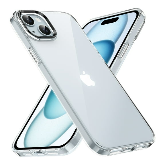 Ultra Slim Fit Phone Case for Apple iPhone 15, Crystal Clear Back Cover Anti-Scratch Shockproof Bumper Not-Yellowing Drop Protective Lightweight Case Cover for Women Men, Black