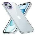 thumbnail image 1 of Ultra Slim Fit Phone Case for Apple iPhone 15 Plus, Crystal Clear Back Cover Anti-Scratch Shockproof Bumper Not-Yellowing Drop Protective Lightweight Case Cover for Women Men, Purple, 1 of 7