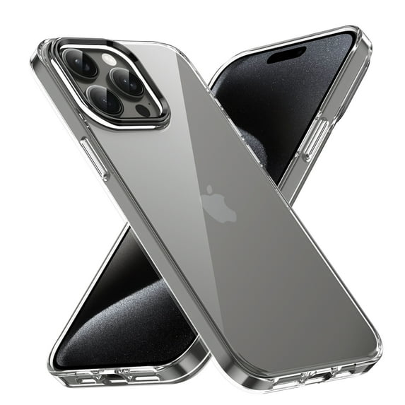 Ultra Slim Fit Phone Case for Apple iPhone 16, Crystal Clear Back Cover Anti-Scratch Shockproof Bumper Not-Yellowing Drop Protective Lightweight Case Cover for Women Men, Black