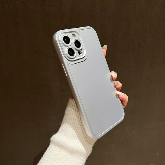 Ultra Slim Frosted Back Case Designed for iPhone 15 Pro, Luxury Matte Hard PC Shockproof Drop Protective Anti-fingerprint Camera Frame Protection Case Cover for iPhone 15 Pro, Silver