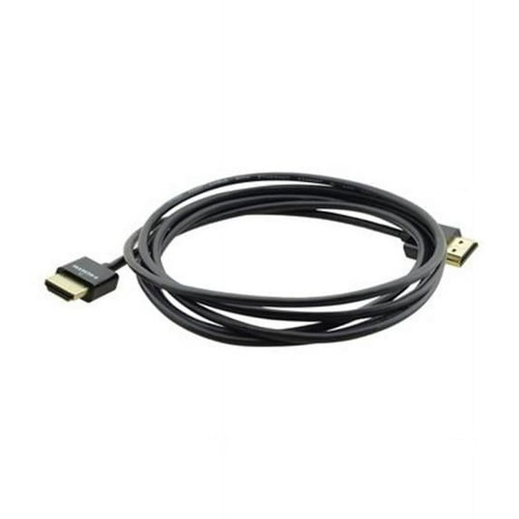 Ultra-Slim High-Speed Flexible HDMI M to HDMI M Cable with Ethernet - Black - 1 ft.