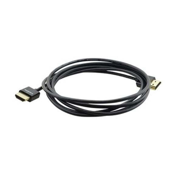 Ultra-Slim High-Speed Flexible HDMI M to HDMI M Cable with Ethernet - Black - 1 ft.