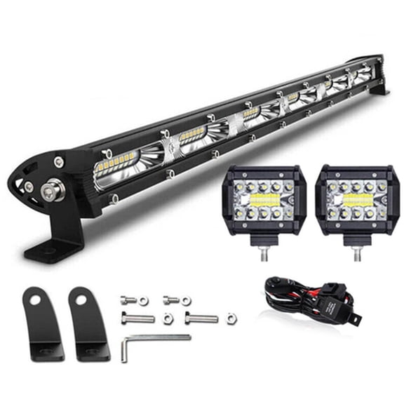 Ultra Slim LED Bar 20 Inch 180W Offroad Light Single Row 12V 24V LED Work Lamp For Auto ATV SUV Tractor Boat Light Bar