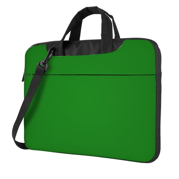 Ultra Slim Laptop Bag Waterproof Computer Case Shoulder Crossbody Tote With Padded Strap Side Storage 13 Inch Green