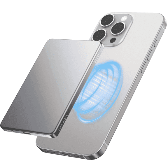 Ultra-Slim Magnetic Power Bank 5000mAh Fast Charging Wireless Charger