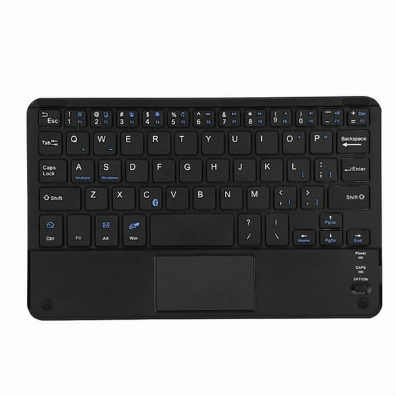 Ultra-Slim Mini Touchpad Keyboard, Keyboard with Built-in Multi-Touch Trackpad for Smart TV HTPC PC Tablet Laptop