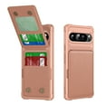 thumbnail image 1 of Ultra Slim PU Leather Card Back Bag for Google Pixel 9 Pro XL, Hybrid TPU + PC Phone Case with Magnetic Clasp, Kickstand Shockproof Drop Protection Cover for Google Pixel 9 Pro XL - Rosegold, 1 of 8