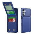 thumbnail image 1 of Ultra Slim PU Leather Card Back Bag for Samsung Galaxy S24 Plus, Hybrid TPU + PC Phone Case with Magnetic Clasp, Kickstand Shockproof Drop Protection Cover for Samsung Galaxy S24 Plus - Darkblue, 1 of 8