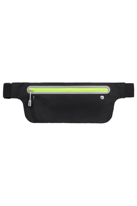 Ultra Slim Running Waist Pack, Lightweight Bag, Water Resistant, For Workouts, Travel Activities - black